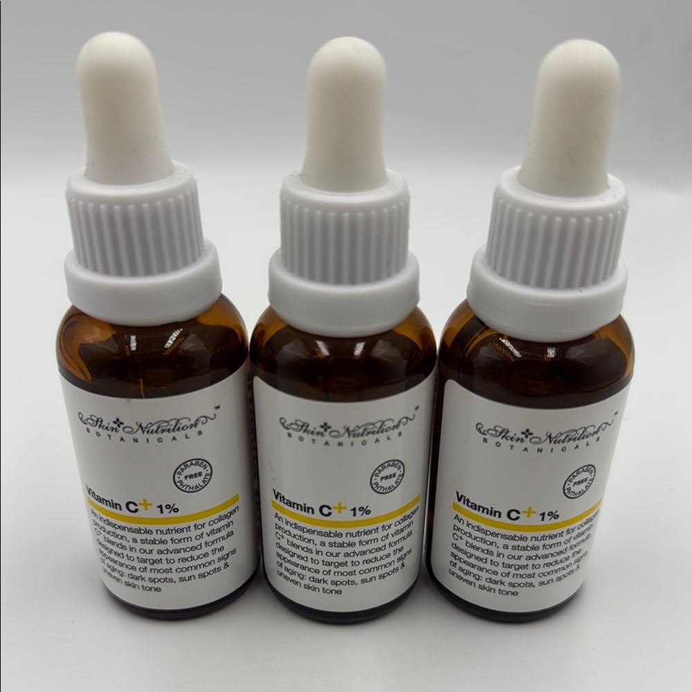 White and Brown Skincare Serum with Precision Dropper Lot of 3